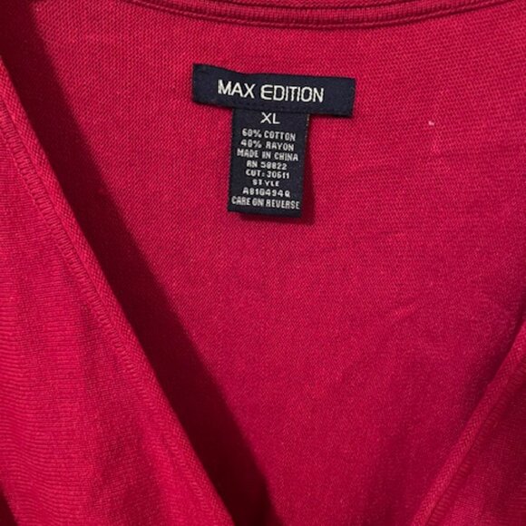 Max Edition Red Tunic Sweater - Size XL - Picture 2 of 3